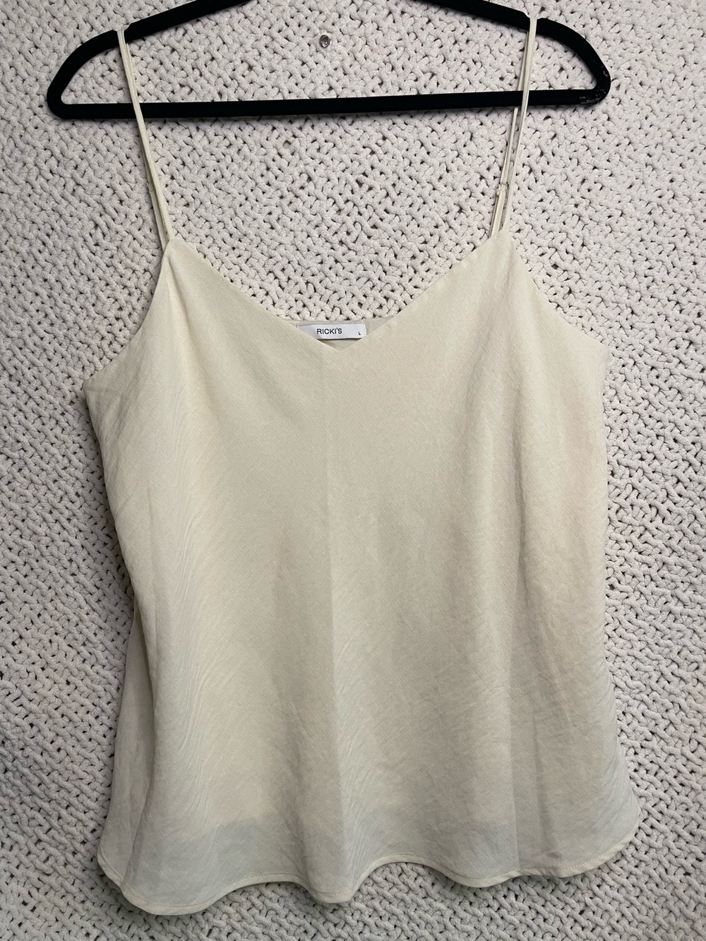 Ricki's Cream Spaghetti-Strap V-Neck Camisole